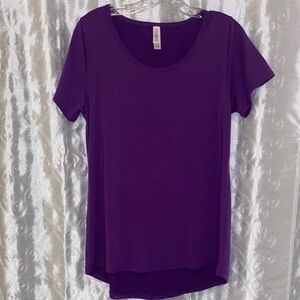 LuLaRoe Deep Purple Short Sleeve Tee Women’s Size Small 🔥 C2